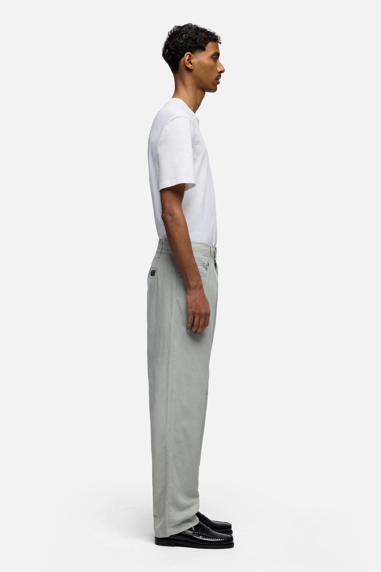 HYBRID JOGGER in Linen Blend Dusty Blue - Image 6