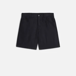 HYBRID JOGGER SHORT in Linen Blend Navy