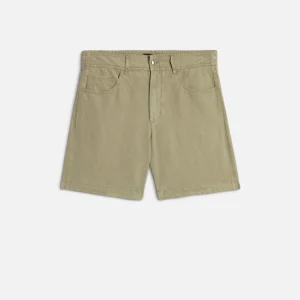 HYBRID JOGGER SHORT in Linen Blend Army