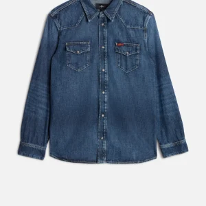 LONG SLEEVE WESTERN SHIRT in Denim Duster