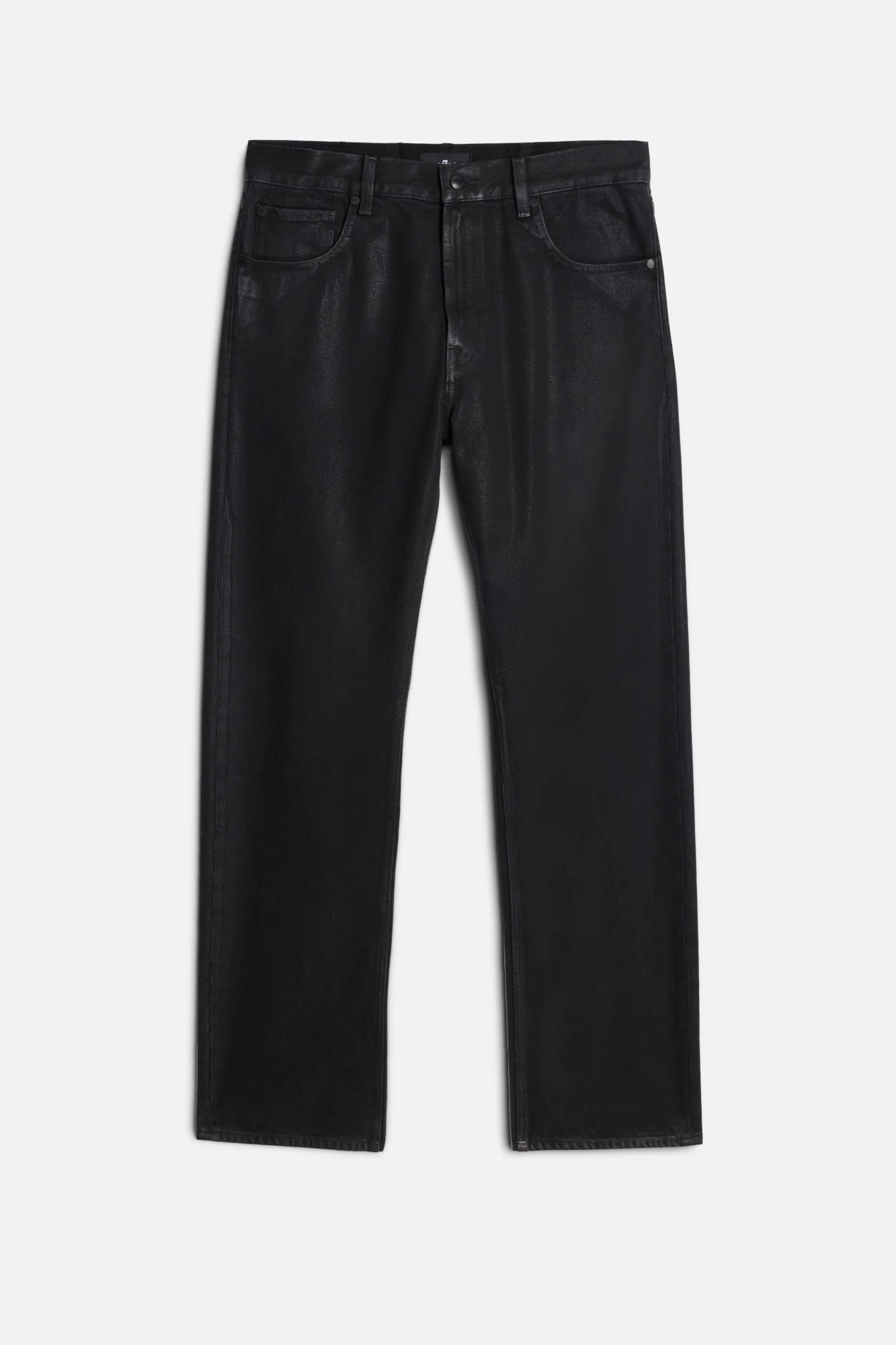 Coated Denim Modern Straight in Space Rock
