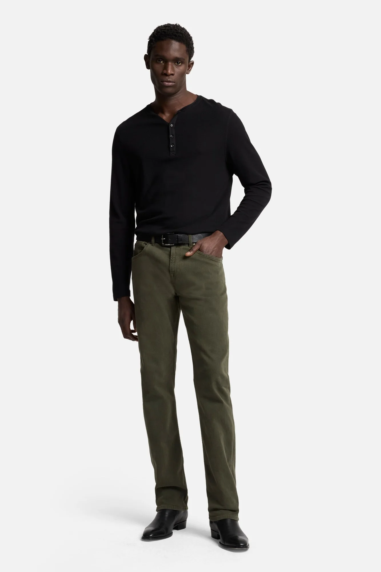 Left Hand The Straight In Dark Olive - Image 2