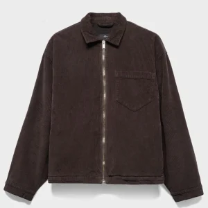 ZIP OVERSHIRT in Corduroy Smolder