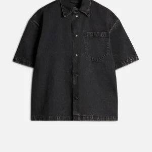 Denim Camp Shirt in Caviar