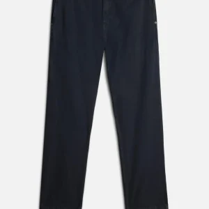 Linen Blend Carpenter Chino in Dark Navy