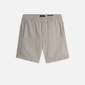 Linen Blend Jogger Short in Sage