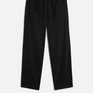 Linen Blend Jogger Pant in Black