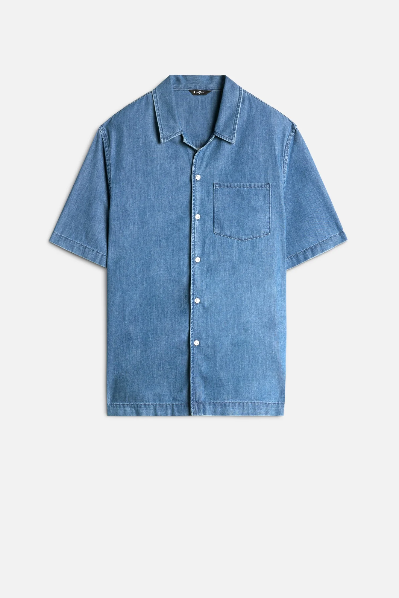 Leisure Denim Camp Shirt in Seabrook