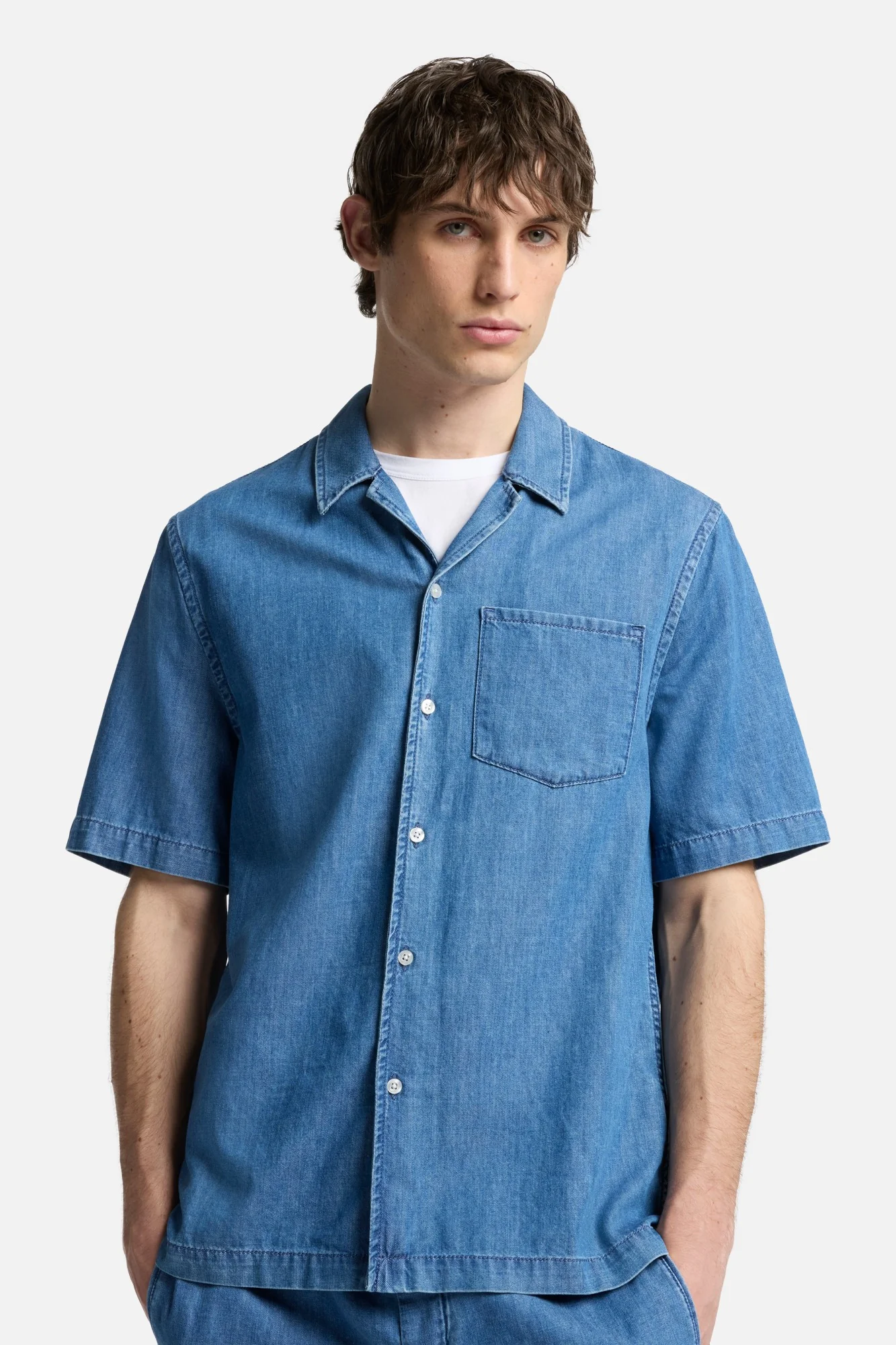 Leisure Denim Camp Shirt in Seabrook - Image 4