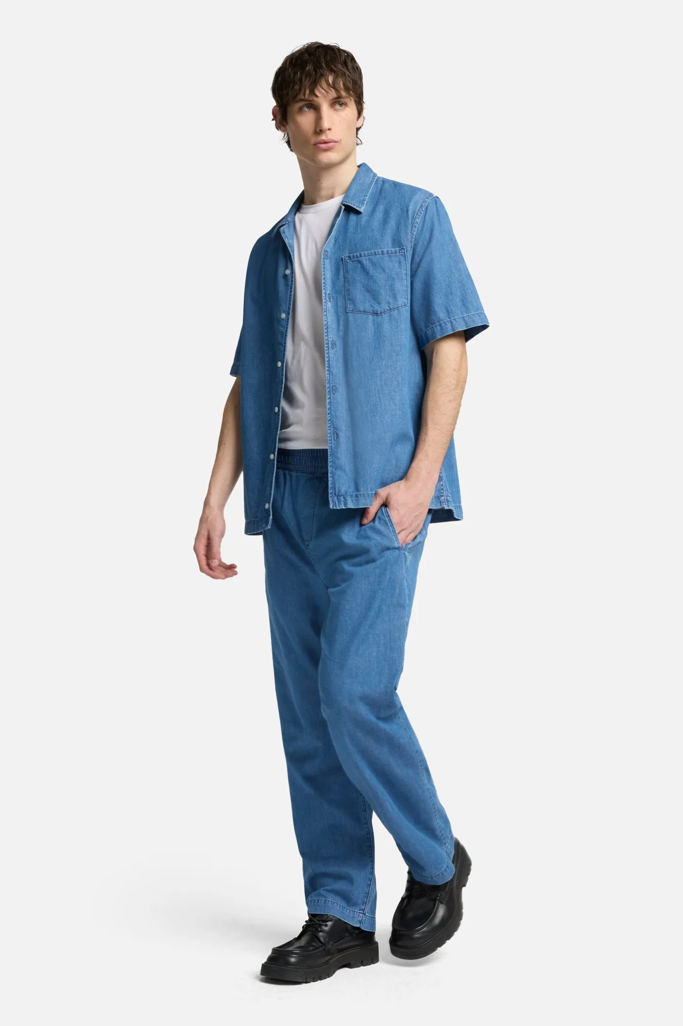 Leisure Denim Camp Shirt in Seabrook - Image 7