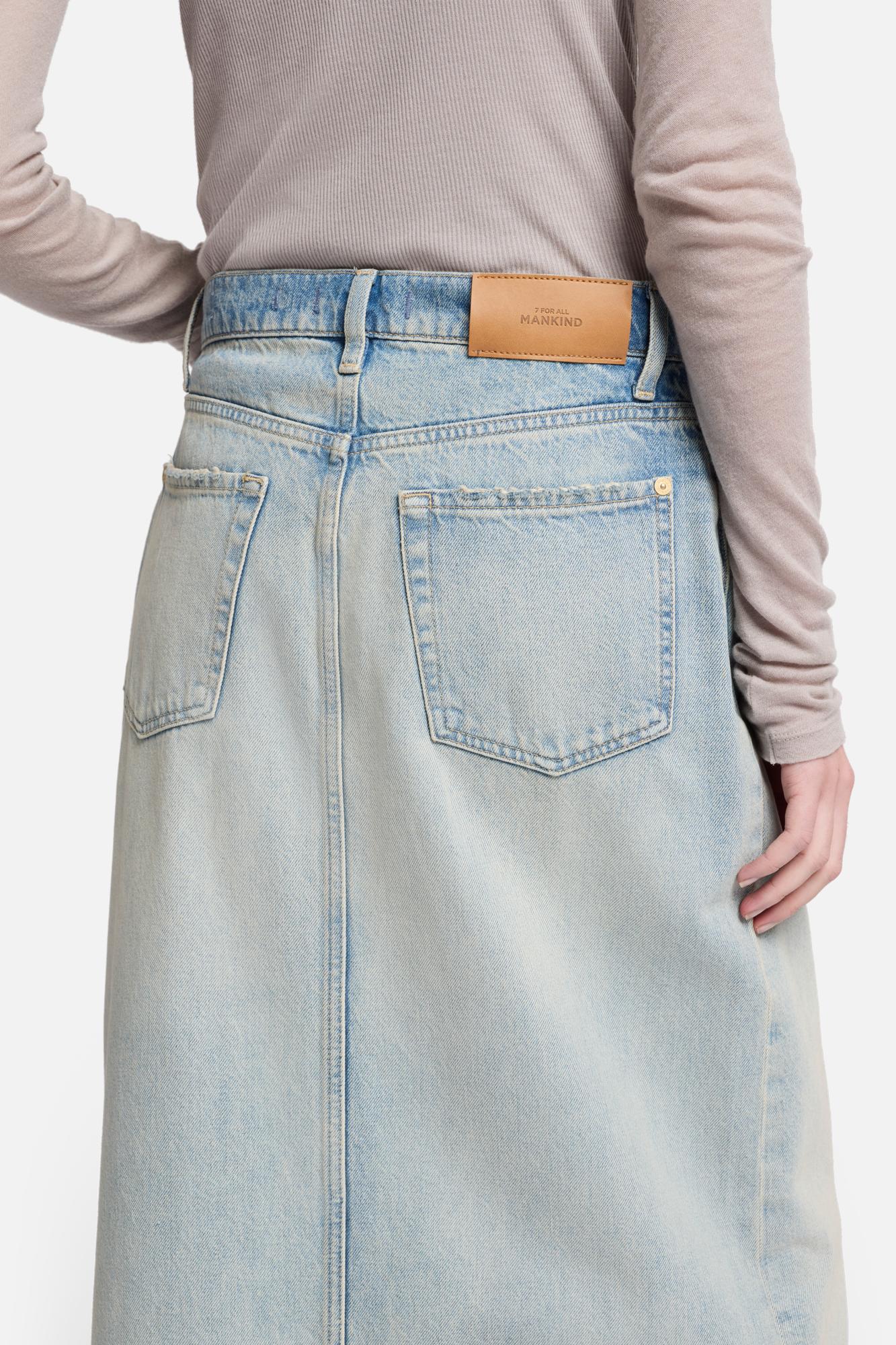 MANKIND Denim Midi Skirt in Peaches - Image 7