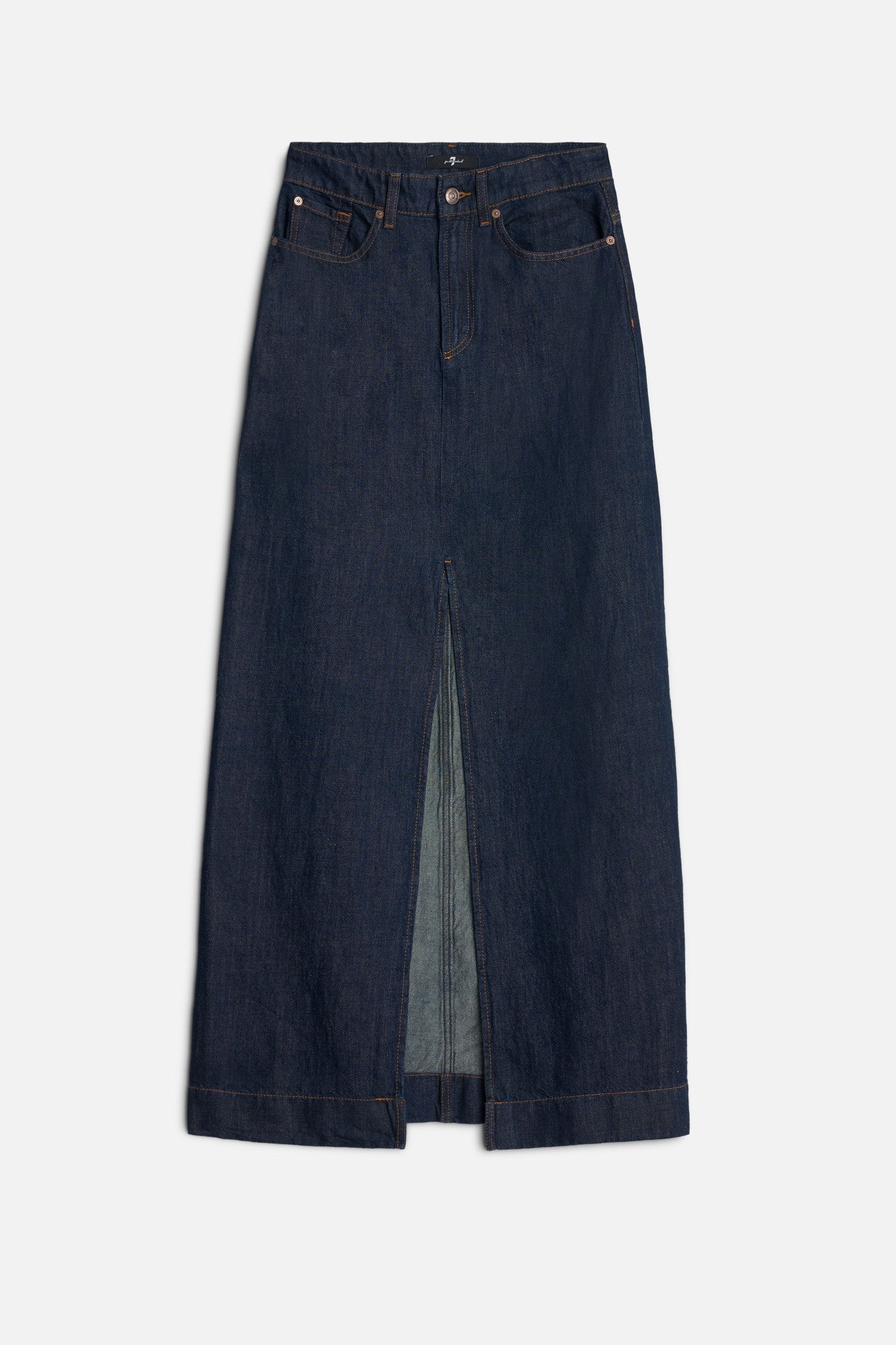 Indigo Linen Calla Skirt in Blueberry