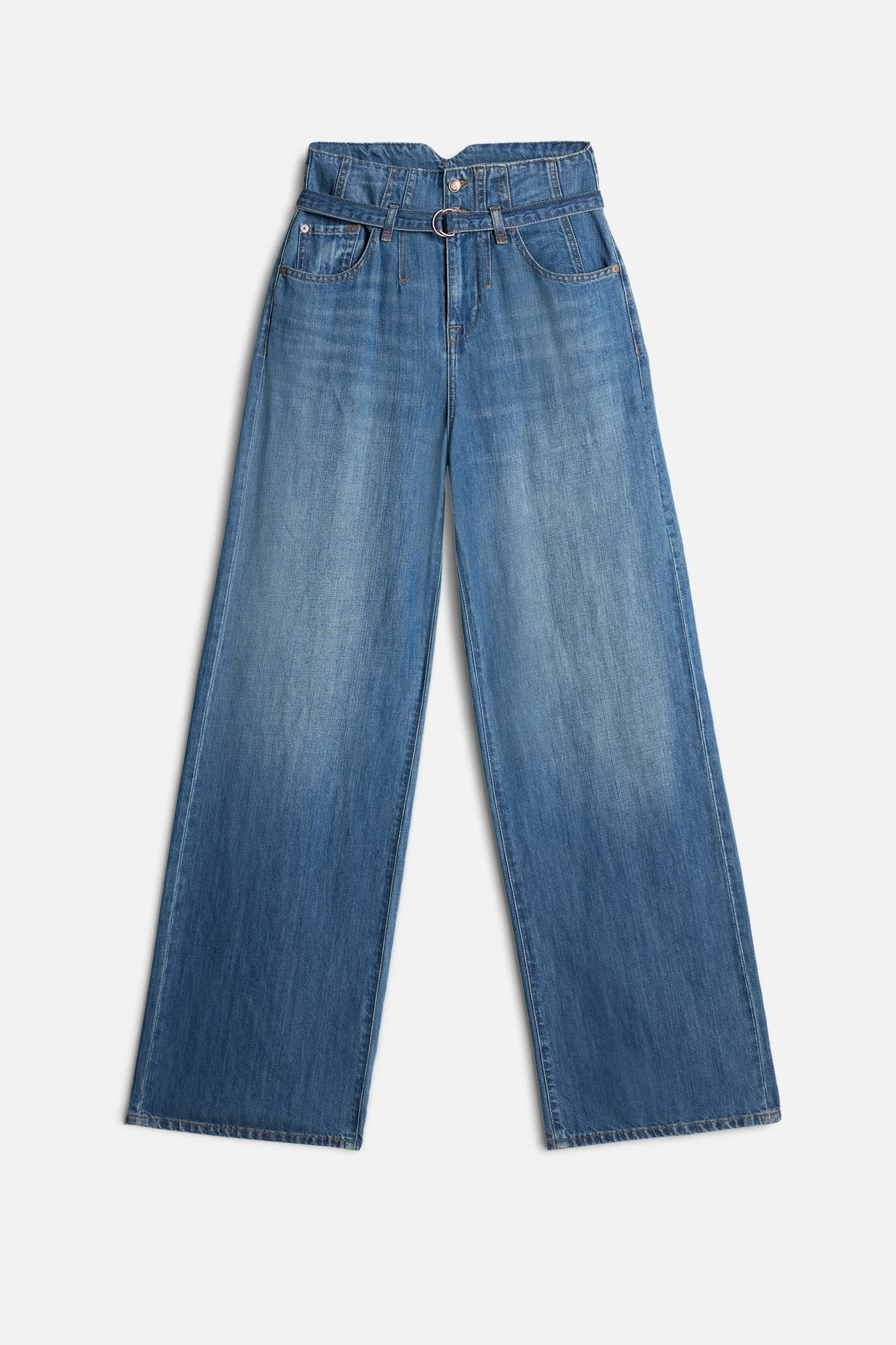 Indigo Linen Belted Wide Leg in Phoenix
