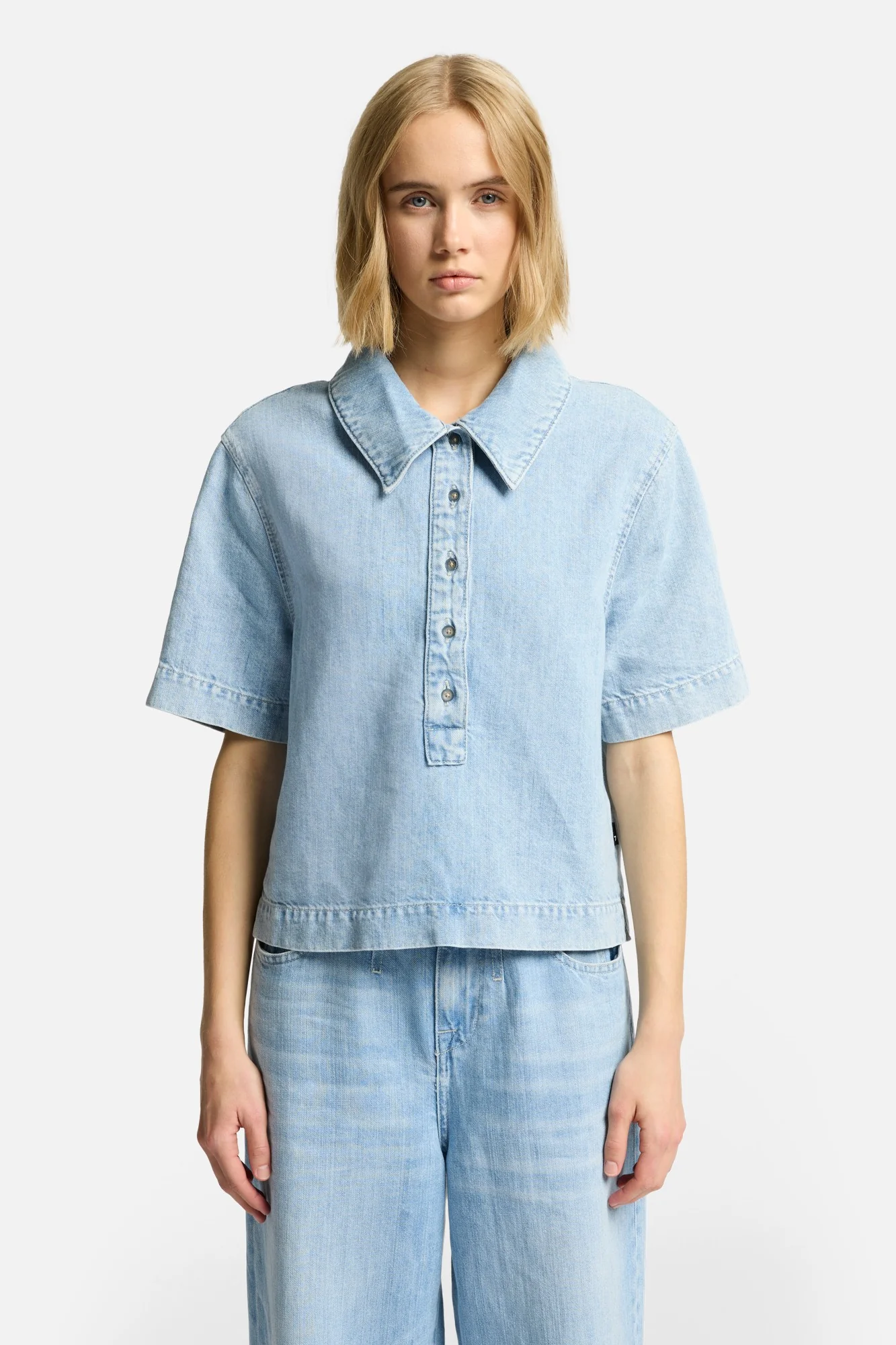 Indigo Linen Polo in Kansas - Image 3