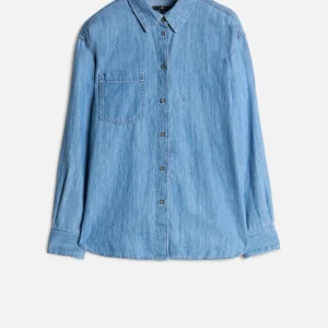 Indigo Linen Easy Shirt in Icy