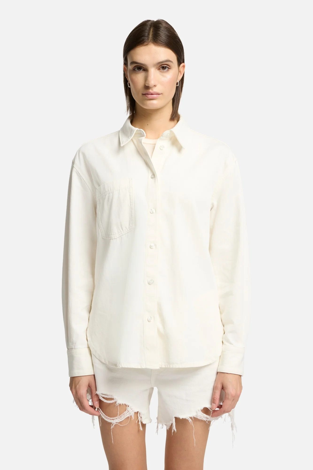 Linen Blend Easy Shirt in Ostuni - Image 3