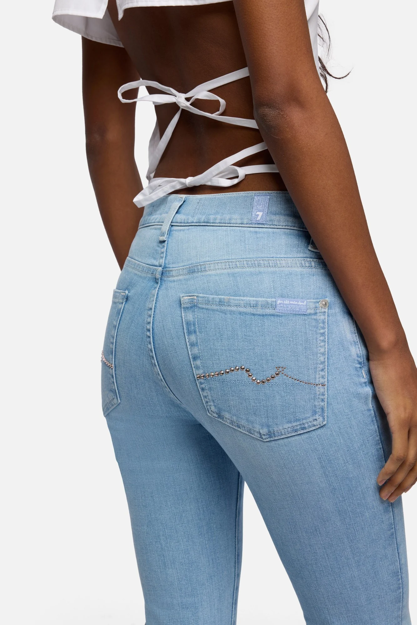 EMBELLISHED POCKET BOOTCUT in Slim Illusion Indigo Bloom - Image 4