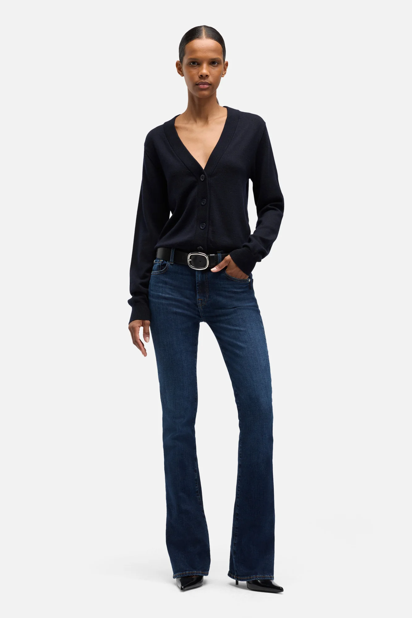 EMBELLISHED POCKET BOOTCUT in Slim Illusion Midnight Fade - Image 2