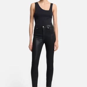 B(air) High Waist Ankle Skinny in Coated Black