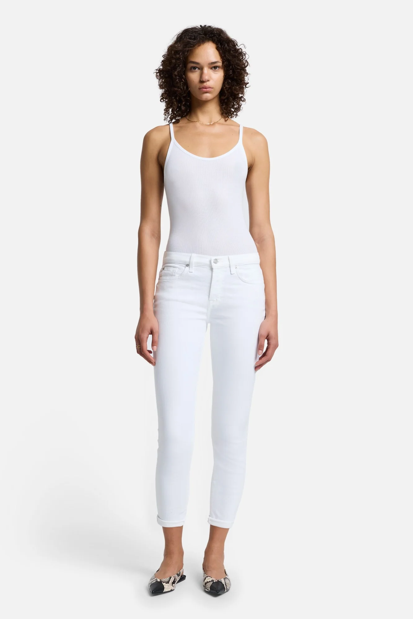 Broken Twill Josefina in White