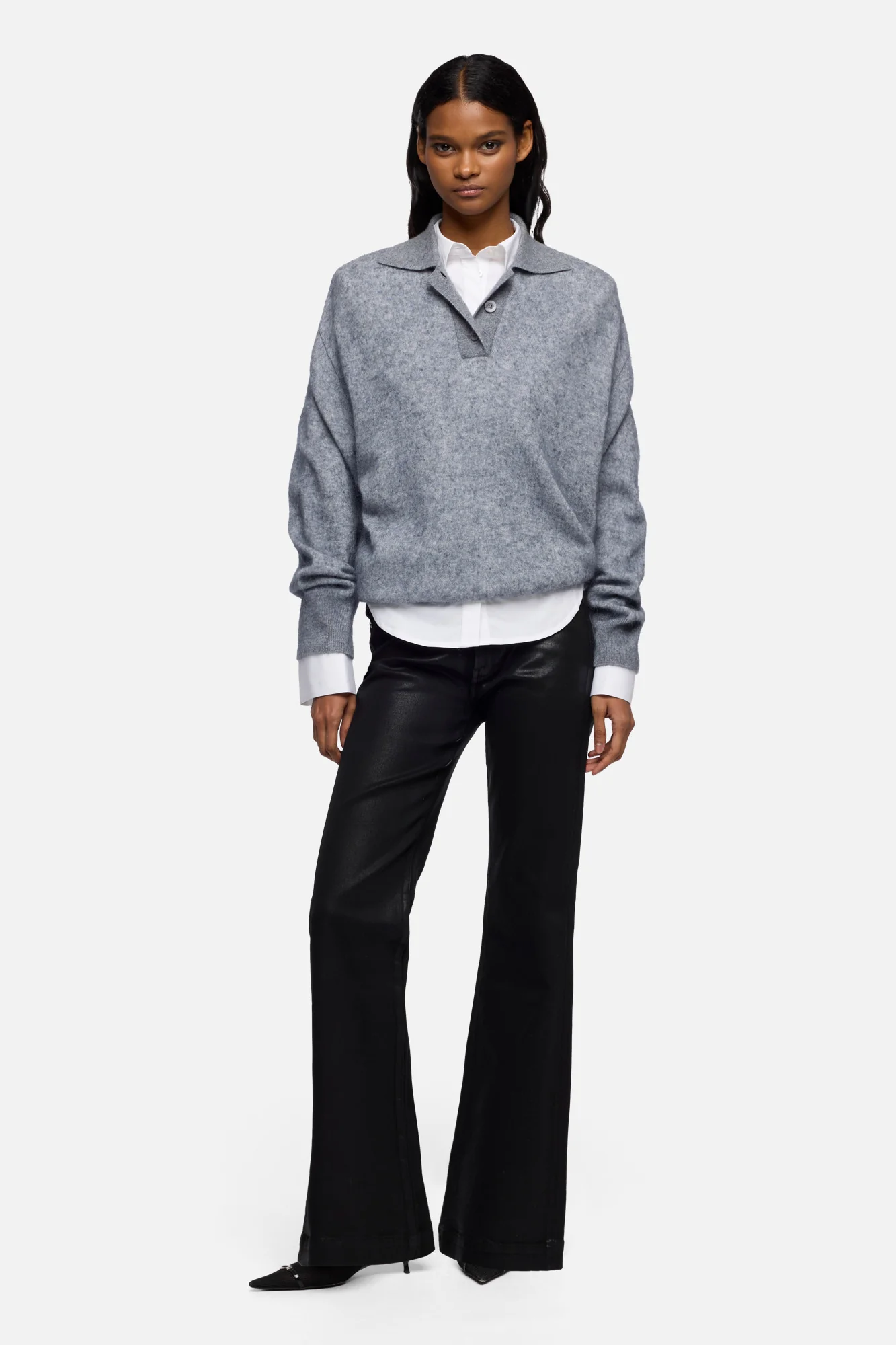 TAILORLESS DOJO in Coated Slim Illusion Black - Image 3