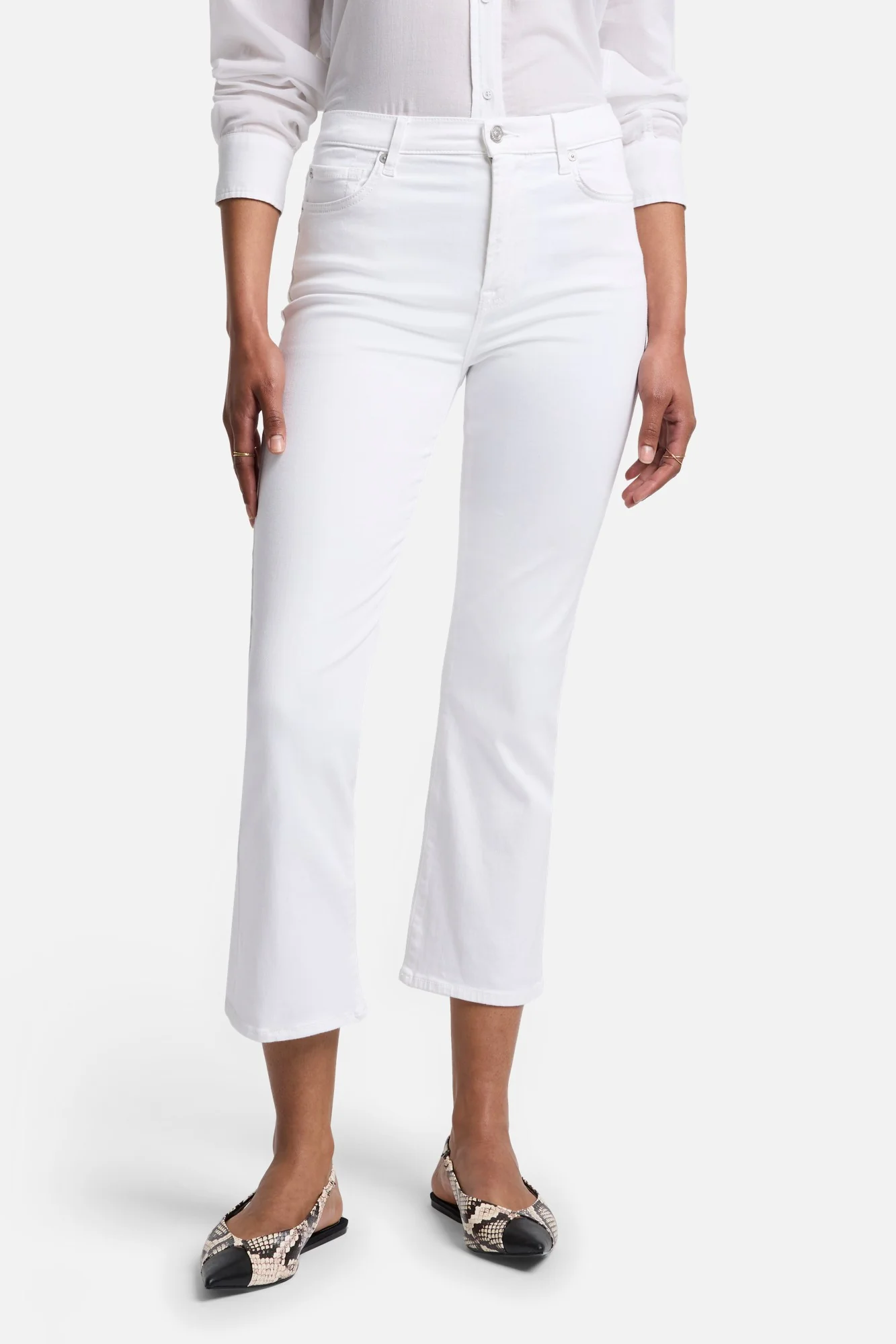 Slim Illusion High Waist Slim Kick in Luxe White - Image 2