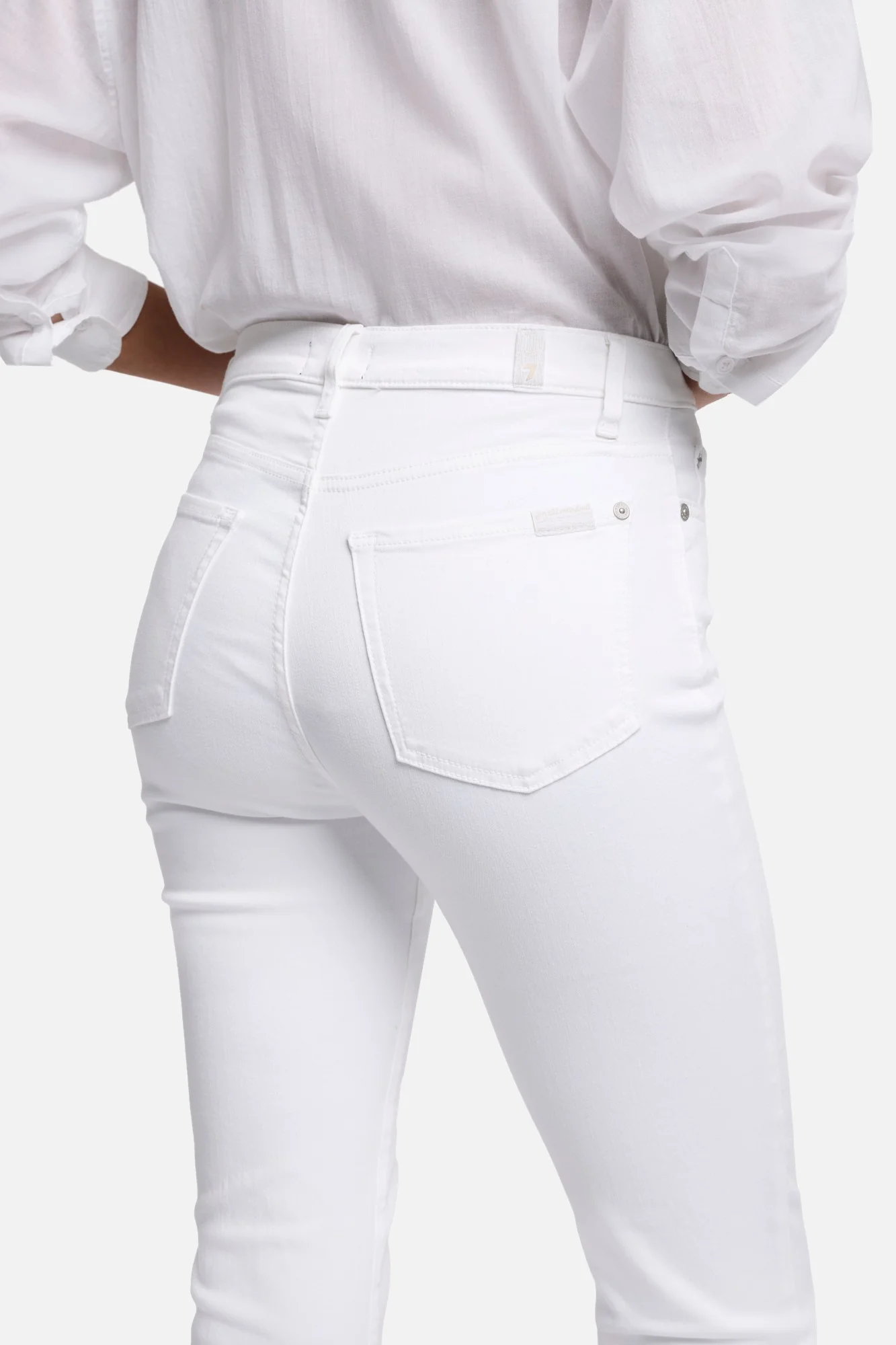 Slim Illusion High Waist Slim Kick in Luxe White - Image 3