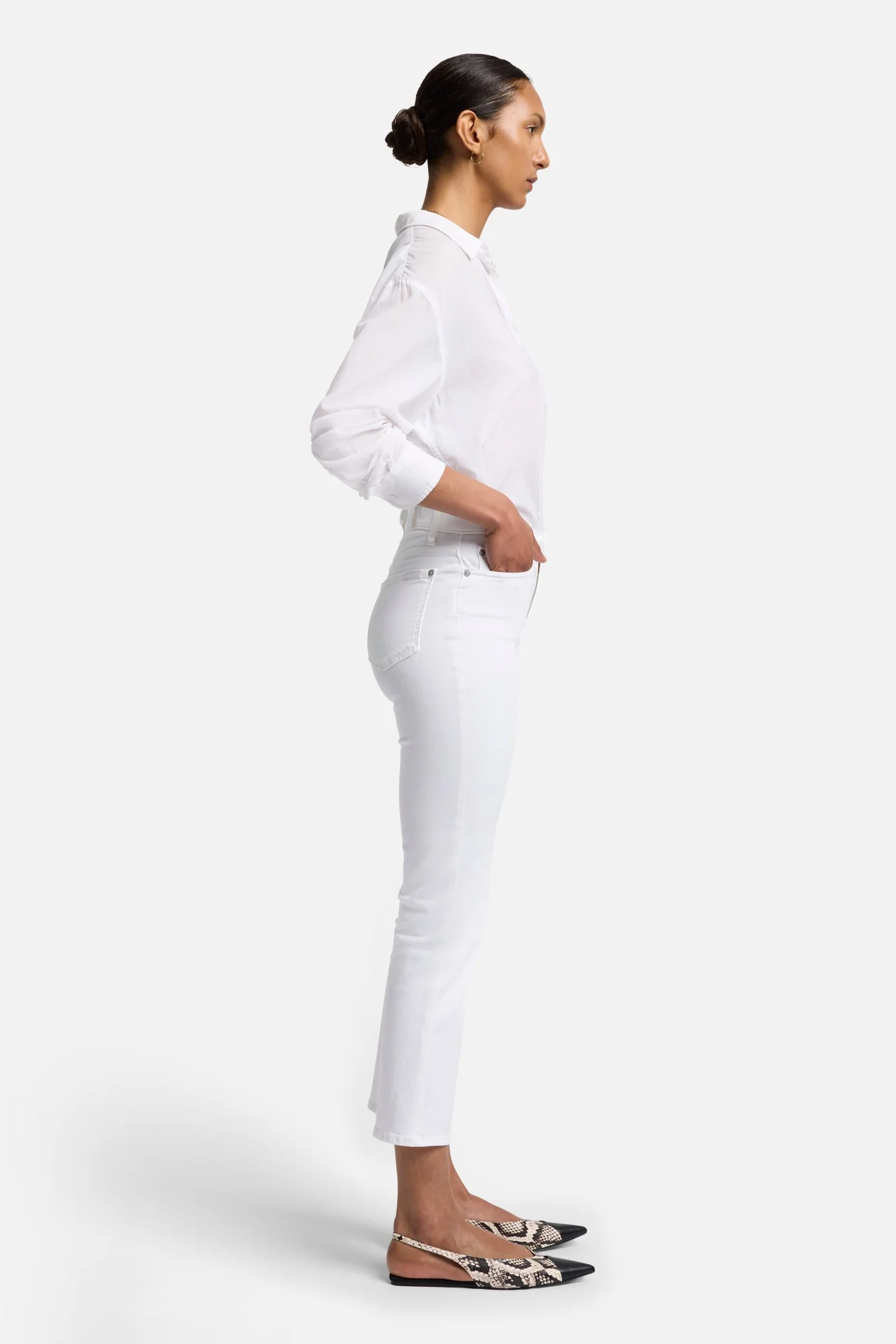 Slim Illusion High Waist Slim Kick in Luxe White - Image 5