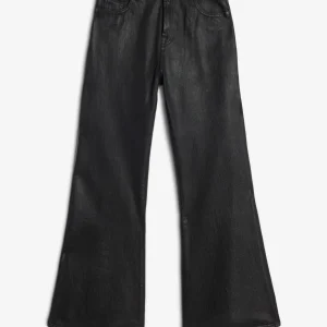 SPENCER FLARE in Coated Denim Blackcat