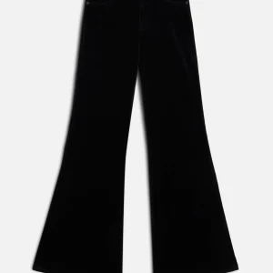 Velvet Retro Flare in Black