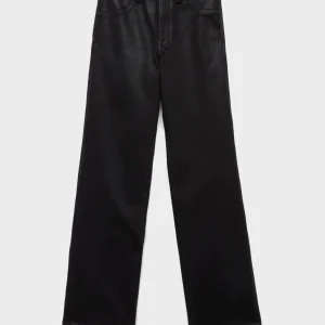 STOVEPIPE STRAIGHT in Coated Denim Black