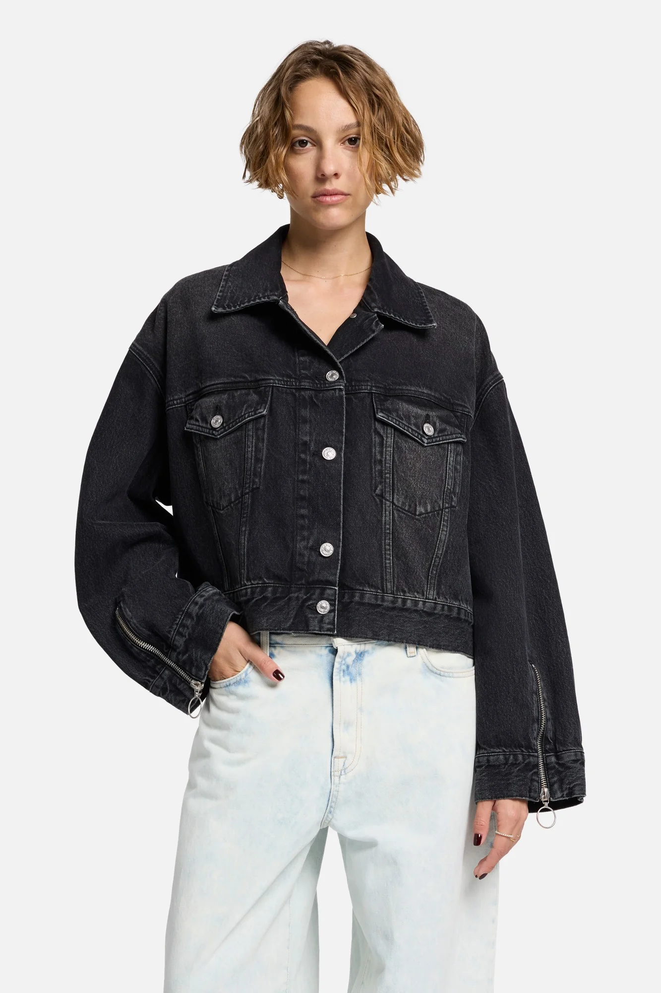 MANKIND Oli Cropped Trucker in Hustle - Image 2