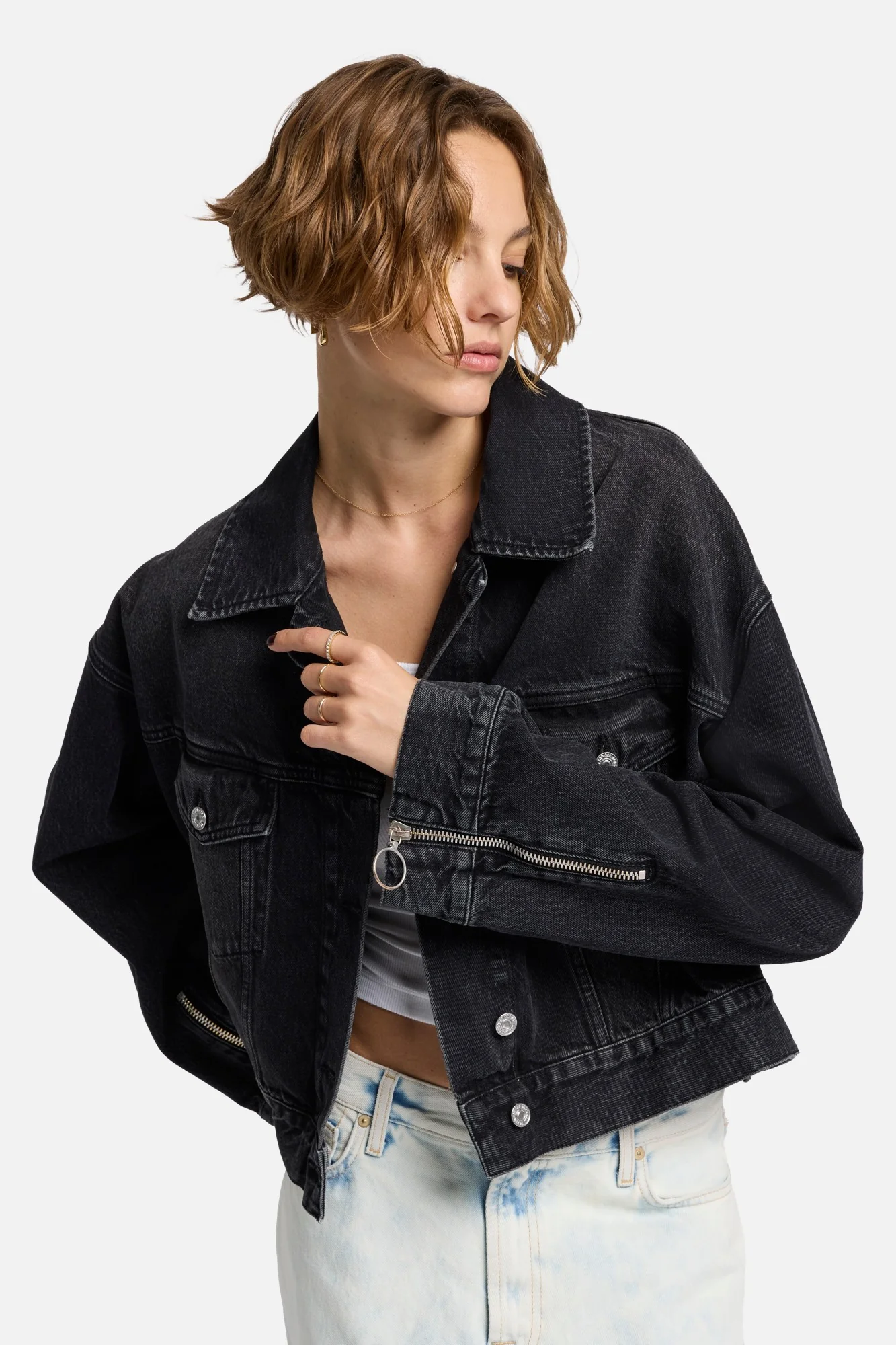 MANKIND Oli Cropped Trucker in Hustle - Image 6