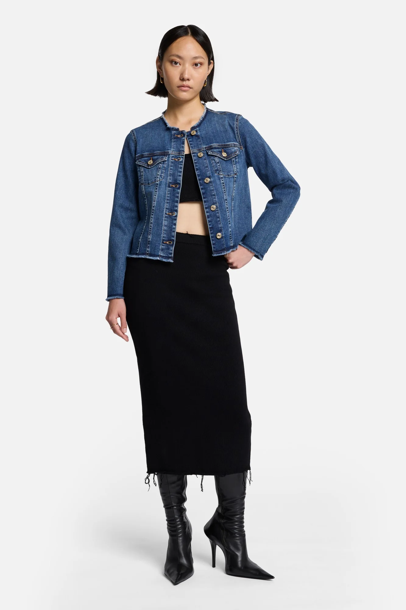 Vicky Denim Jacket in Soho Light - Image 2