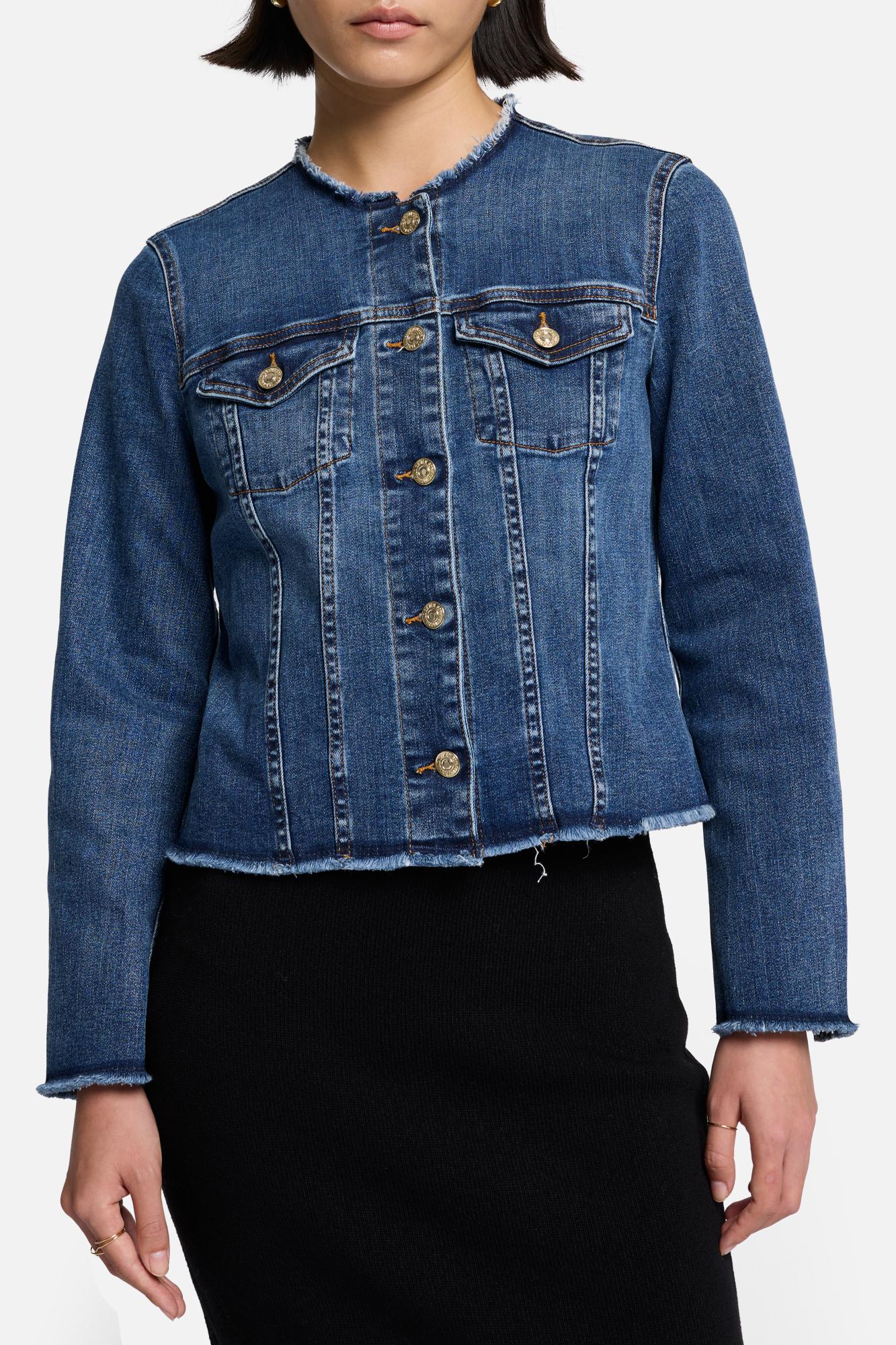 Vicky Denim Jacket in Soho Light - Image 4