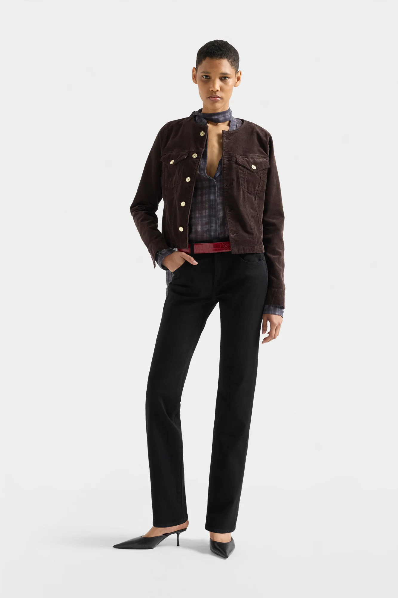 VICKY JACKET in Corduroy Coffee Bean - Image 2