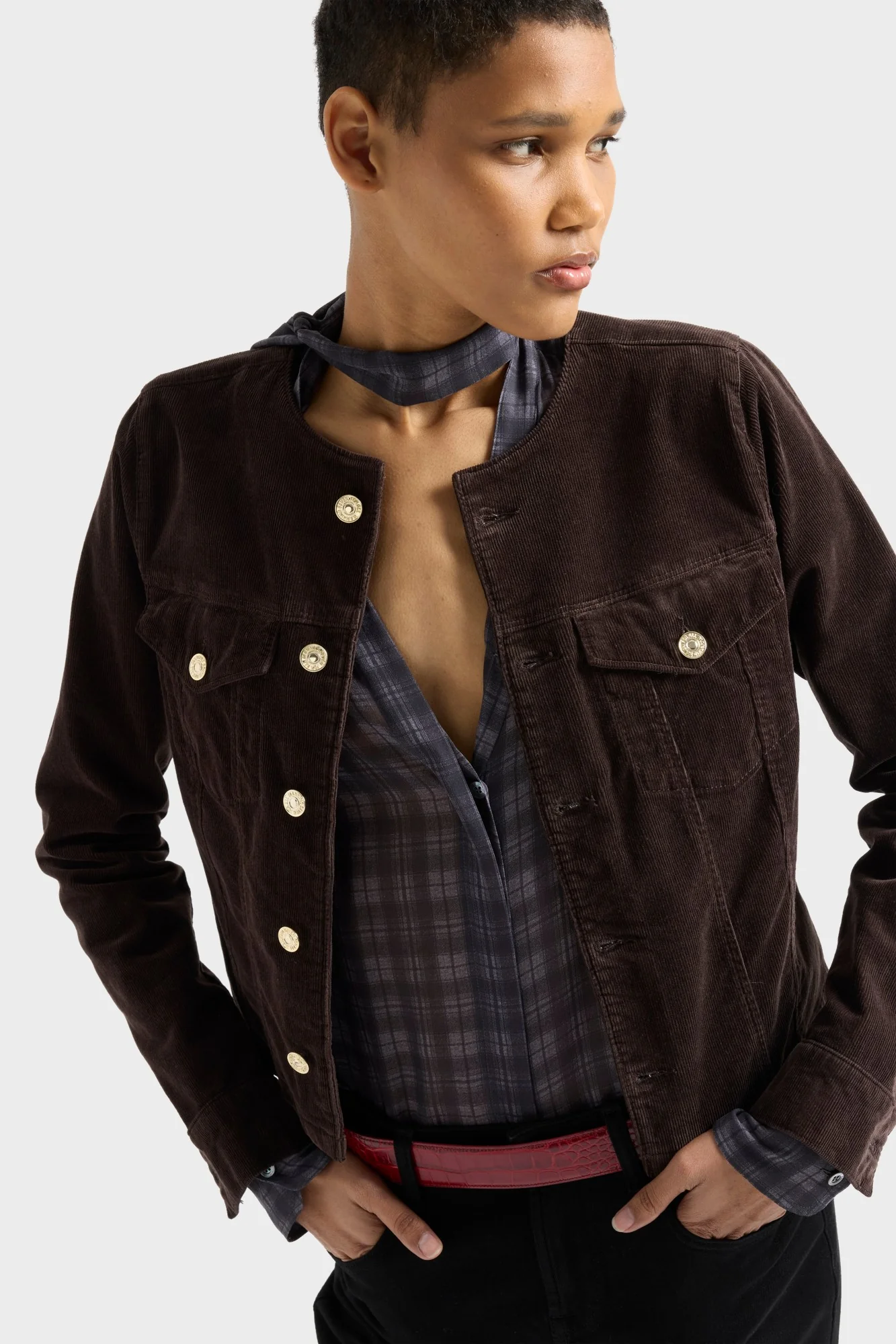 VICKY JACKET in Corduroy Coffee Bean - Image 6
