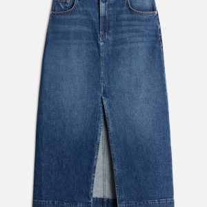 Amber Denim Midi Skirt in Artifact
