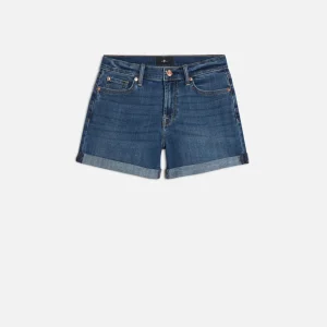 Broken Twill Mid Roll Short in Vanity