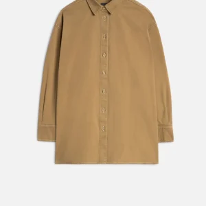 Comfort Twill Nina Relaxed Overshirt in Sand Storm