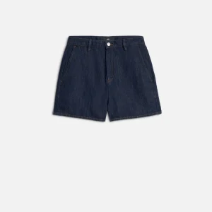 TROUSER SHORT in Indigo Linen Blossom