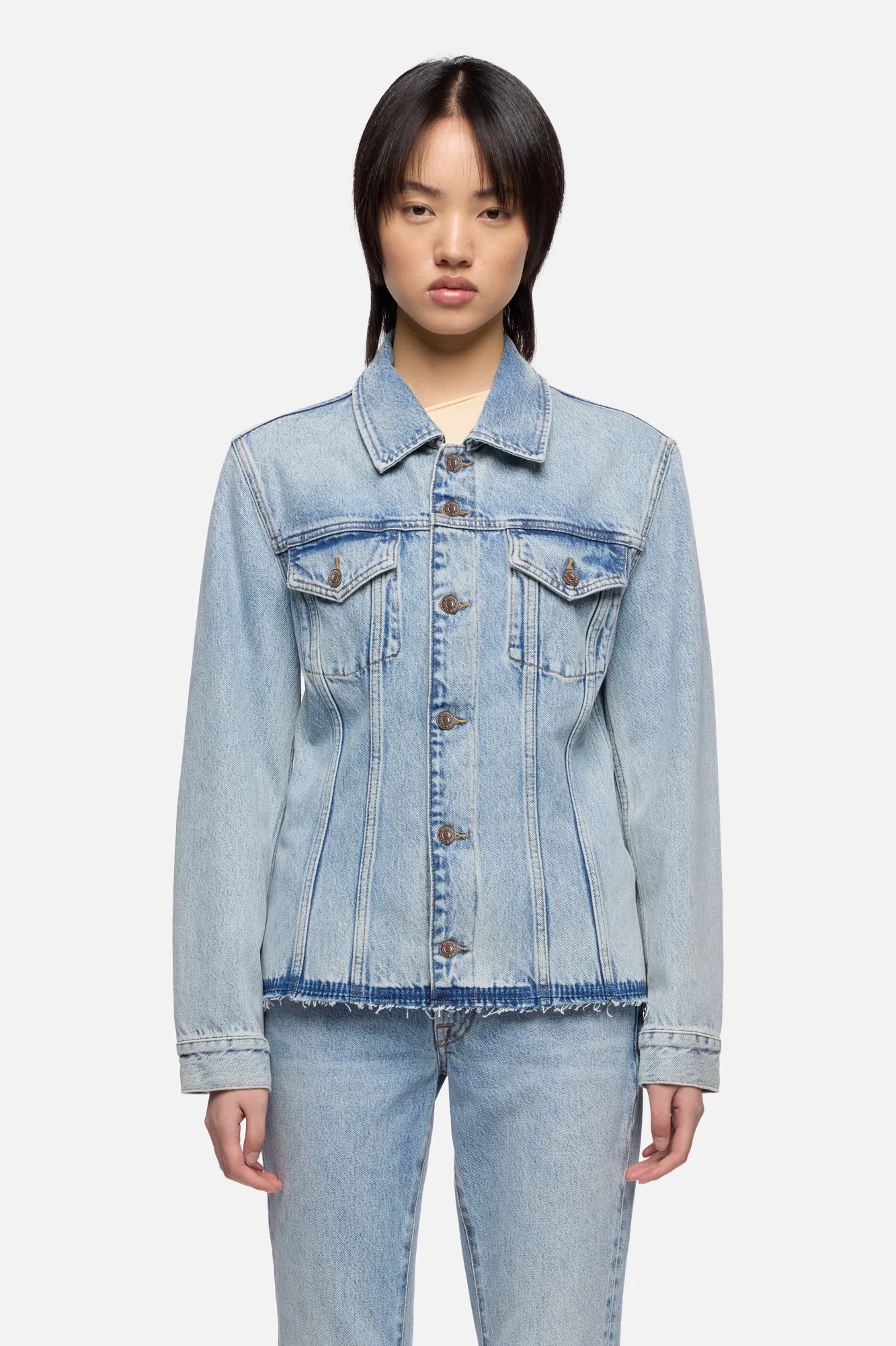 CINCHED TRUCKER JACKET in MANKIND Blue Erosion - Image 3