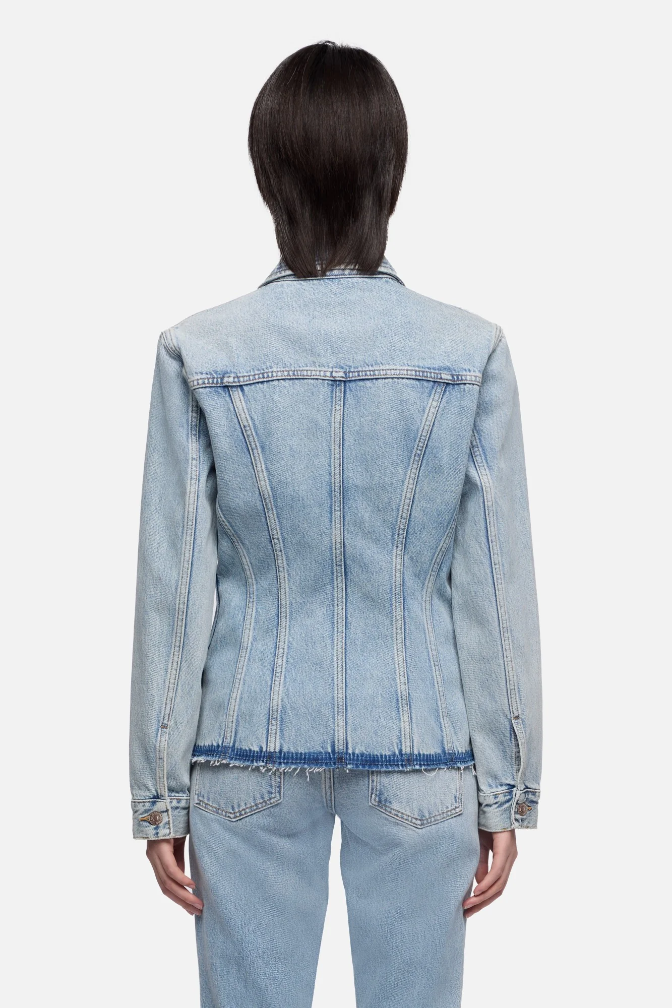 CINCHED TRUCKER JACKET in MANKIND Blue Erosion - Image 5