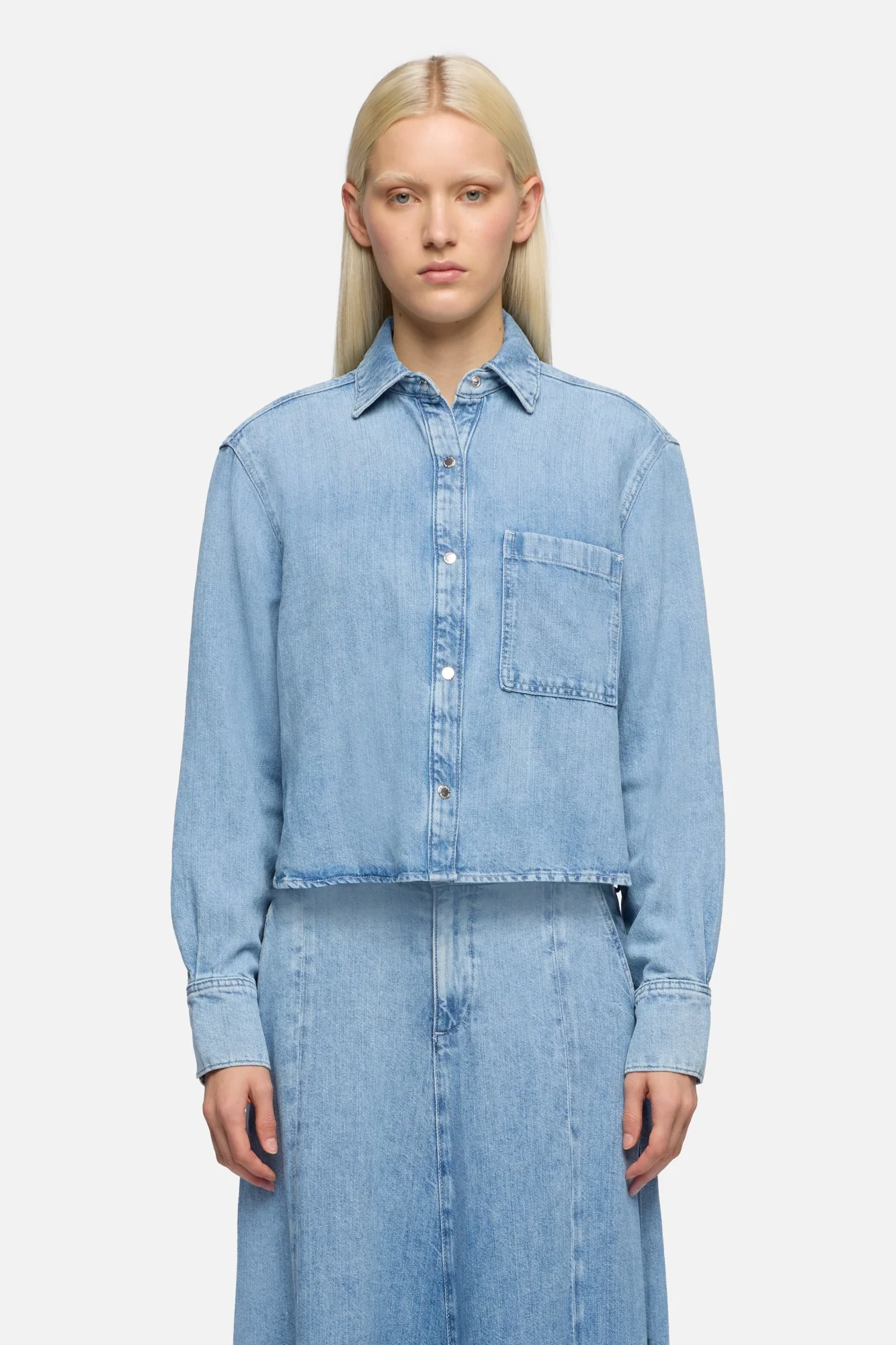 IVY SHIRT in Indigo Linen Iris - Image 3