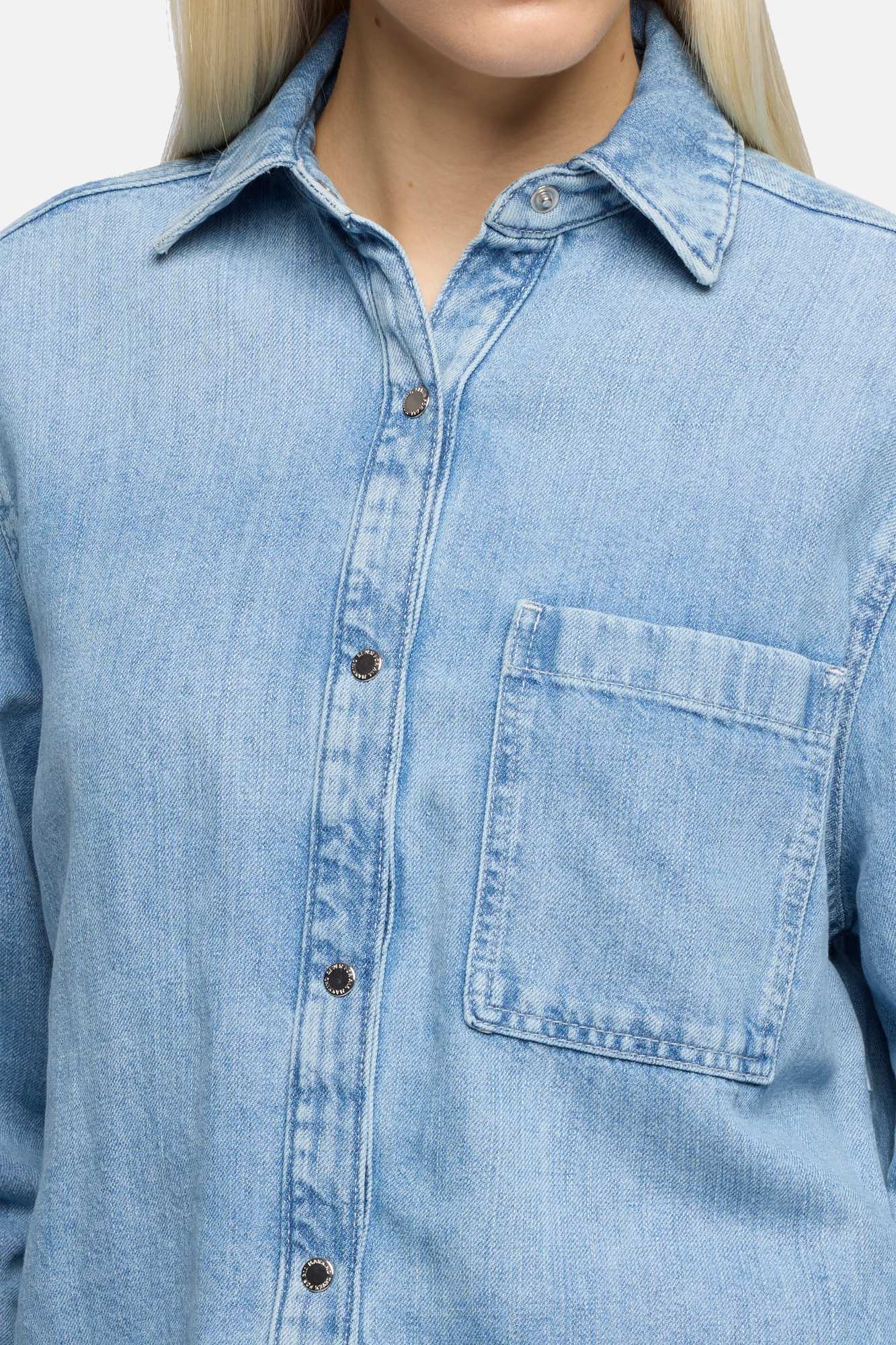 IVY SHIRT in Indigo Linen Iris - Image 4
