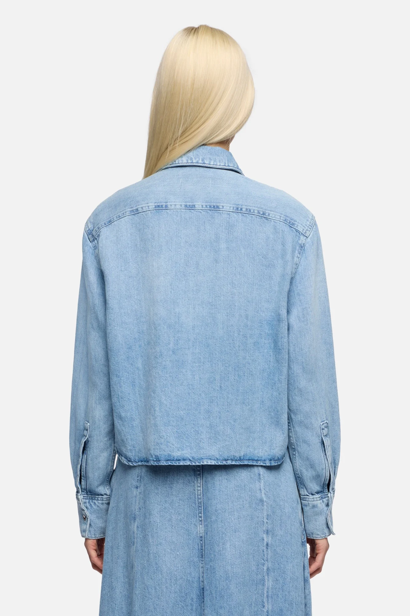 IVY SHIRT in Indigo Linen Iris - Image 5