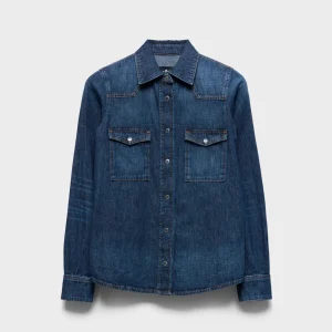 WESTERN SHIRT in Denim Rainfall