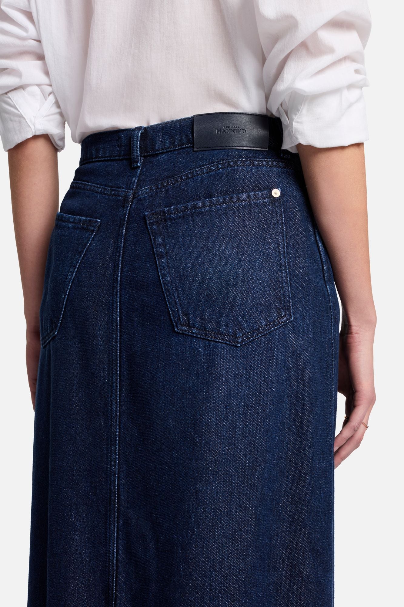 Denim Lustre Midi Skirt in Stormy - Image 3