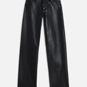 Coated Denim Calie Straight in Black