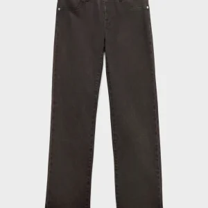 CALIE STRAIGHT in Coated Denim Brown
